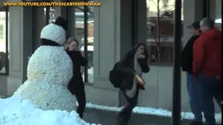 Epic Scary Snowman Video Clips   Ultimate Scare Prank   Best Winter Fail Pranks