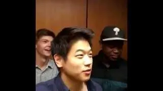 Maze Runner : Scorch Trials Cast In The Elevator! :D ♥ (Instagram video by Ki Hong Lee)