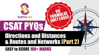 CSAT PYQs(Topic-Wise) - Directions & Distances and Routes & Networks |Part-2| UPSC CSE Prelims 2023