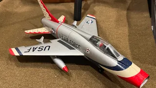 Built 1958 Lindberg F-100 Super Saber Thunderbirds Vintage Model Kit