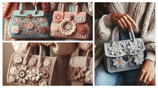 Models of crochet/knitted bags! 😍Adorei esses lindos modelos de bolsas de crochê/tricô!