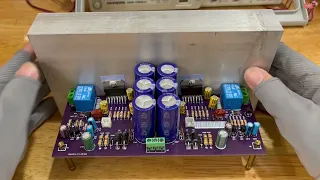 DIY stereo amplifier with TDA7294 version power supply and amplifier onboard