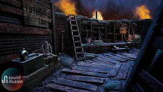 WW1 Battle Ambience - Distant Artillery | Sleep In The Trenches