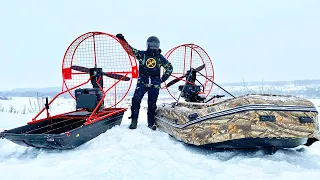 Hoverboat and hoversled! Cheap and crazy transport!