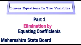 10th Algebra I Chapter - 1  I  Linear Equation in two variable  I  Lecture 1  I Maharashtra board I
