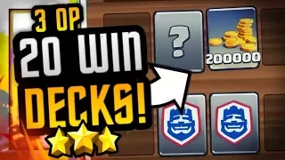 3 PRO DECKS for 20 WINS in CRL CHALLENGE | Clash Royale