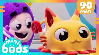 Messy Furry Friend in the Library - Minibods | Mini Oddbods | Baby Oddbods | Funny Cartoons For Kids