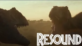 t rex vs Giganotosaurus - prologue jurassic World dominion (resound)