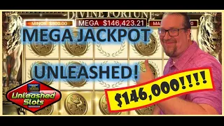 $146,000 MASSIVE SLOT MEGA JACKPOT WIN!!!!  LARGEST WIN! DIVINE FORTUNE - BETMGM - UNLEASHED SLOTS!