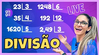 LIVE DIVISÃO |  DIVISÃO COM 1 E 2 NÚMEROS NA CHAVE | DIVISÃO COM NÚMEROS DECIMAIS MATEMÁTICA BASICA