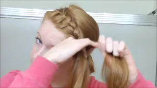 French Braided Headband into Messy Bun