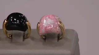 Opaque Gemstone Cabochon Ring, 14K Gold- Plated Sterling Silver on QVC