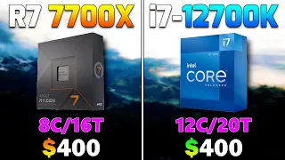 Ryzen 7 7700X vs Core i7 12700K | PC Gameplay Tested