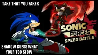 Sonic Forces Speed Battle Sonic Hey Shadow Your Too Slow