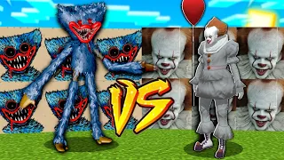 HUGGY WUGGY.EXE z POPPY PLAYTIME VS PENNYWISE - MINECRAFT CHALLENGE | BAZA vs BAZA MATRUNER