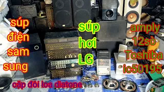 Súp điện sam sung, súp hơi LG, cặp đôi loa diatone, amply 12 sò Toshiba IC 50195 và loa xịn sò.