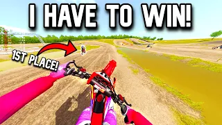 THE VIDEO ENDS WHEN I LOSE A RACE IN MX BIKES!