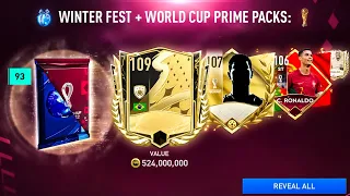 Opening New Master Winter Fest & World Cup Packs Until I Get 109 Prime Icon + Ronaldo! FIFA Mobile