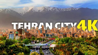 Tehran City, Driving Downtown, Iran 2020, Autumn Cloudy Day Driving Tour in Tehran (4K/60fps)