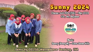 SUNNY 2024 || Line Dance | Choreo: Judi Rifa (INA) – May 2024 | Demo: GOS150 Wannadance Bandung, INA