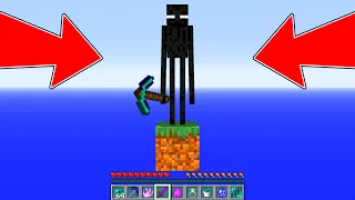 Minecraft - HOW ENDERMEN SURVIVES in ONE BLOCK Minecraft : NOOB ENDERMAN vs PRO ZOMBIE! NOOB VS PRO