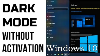 How to enable Dark mode in windows 10 without activation | windows 10 dark theme without activation