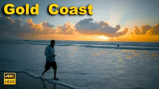 Gold Coast Australia Walking Tour - Surfers Paradise at Sunrise | 4K HDR