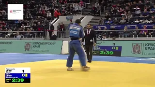 73 kg Голоев С Хажметов К 16 11 2019 Т3 Первенство России по дзюдо до 21 года, КРАСНОЯРСК