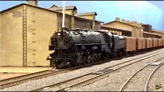 Union Pacific 4-12-2 Class 9000 pulling a string of PFE reefers. Testing BLI model after fixed by me