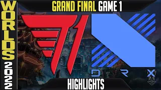 T1 vs DRX Highlights Game 1 | LoL World Championship GRAND FINAL 2022 | T1 vs DRX G1