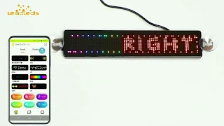 Leadleds Dc 5V Scrolling LED Sign, Programmable Message Car Display for Windows, Store, Bar