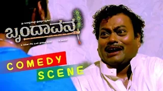 Sadhu Kokila Comedy Scenes | Sadhu Kokila Is Hit By Darshan Comedy | Brundavana Kannada Movie