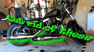 Harley Forty Eight Exhaust Install