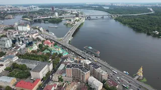 4К КИЕВ  | Утренний Подол | Киев с высоты птичьего полета | видео с квадрокоптера 4k