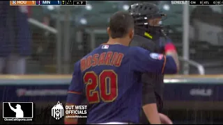Ejection P1 - Umpire Manny Gonzalez Ejects Eddie Rosario After Postseason Strikeout