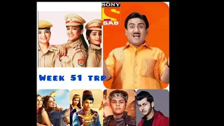 Week 51 Trp Of Sony Sab Serials 🔥| Maddam Sir❤️ | TMKOC | Hero |.  WEEKLY TRP OF SONY SAB TV.