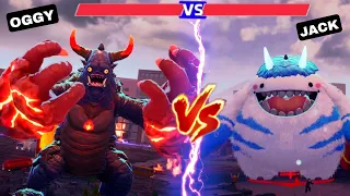 GOROGONG VS WOOLLEY KAIJU MONSTER FIGHT IN GIGABASH! (PC GAMES) WITH OGGY