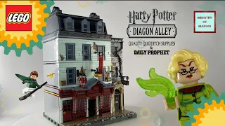 Quality Quidditch and Daily Prophet Modular Custom MOC Lego Harry Potter Diagon Alley Review
