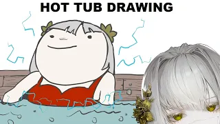 Drawing myself for HOT TUB STREAM lol (Chatting/Drawing Stream #9) | theCecile