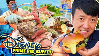 Eating TWO Disney Buffets in ONE DAY! Magic Kingdom ALL YOU CAN EAT PRIME RIB BUFFET Disney World