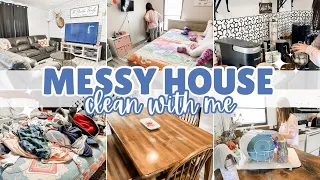 MESSY HOUSE CLEAN WITH ME | CLEANING MOTIVATION