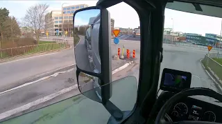 Mercedes Actros Semi Trailer POV, Stockholm Sweden