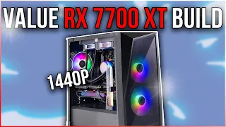 Best VALUE *NEW* RX 7700 XT 1440p Resolution Gaming PC Build ❤️