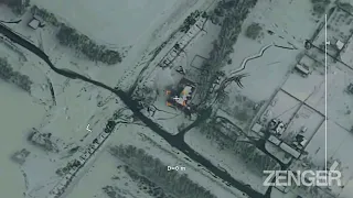 Moment Russian Drone Bombs Ukrainian Base At 13,000 Feet