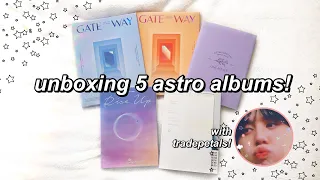 unboxing 5 astro albums!! ☆ featuring tradepetals! 🤟