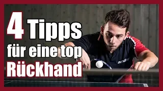 Rückhand Topspin Technik im Tischtennis | TOP 4 Tipps