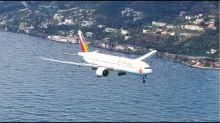 Enjoy the beautiful view of the plane when it lands at the airport eps 0309