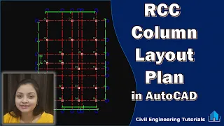 How to draw RCC Column Layout Plan in AutoCAD || Building #2