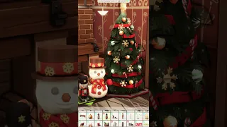 decorating a christmas themed bedroom in the sims 4 #shorts  #sims4  #sims4shorts