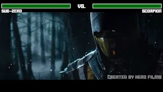 SUB-ZERO VS SCORPION FIGHT WITH HEALTHBARS | MORTAL KOMBAT X TRAILER